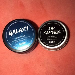 LUSH Galaxy lip scrub & lip service lip balm